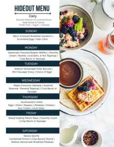 jackson hole bed and breakfast - Breakfast-menu
